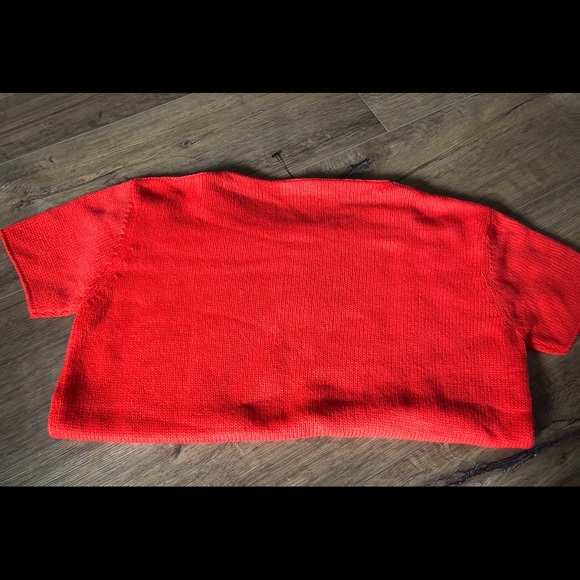 PRADA-AUTHENTIC NWT Red Short Sleeve Sweater - Picture 10 of 16